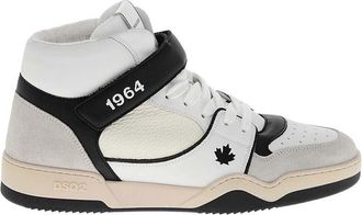 Dsquared2 White Leather High-Top Sneakers