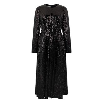 Valentino Garavani Kleedjes, Dames, Zwart, L, Pailletten, Jurk met pailletten