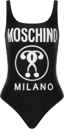 Moschino Double Question Mark Swimsuit - Dames - Badpakken - Zwart - M - Badmode