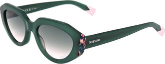 Missoni Womens 53 mm Green Sunglasses