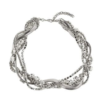 Patrizia Pepe Accessoires, Dames, Grijs, ONE Size, Diamond Cut ketting