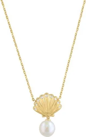 Effy Freshwater Pearl Necklace in 14K Gold/Diamond/Pearl at Nordstrom Rack, Size 18