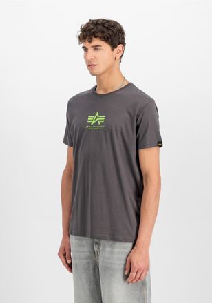 Alpha Industries T-Shirt ALPHA INDUSTRIES Basic T-Shirt ML, Herren, Gr. S, grau (vintage grau), Obermaterial: 100% Baumwolle, Shirts T-Shirt