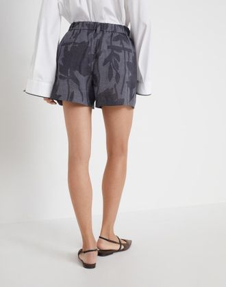 Brunello Cucinelli Linen Shorts - Grey