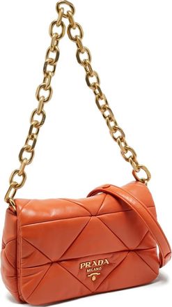 Prada Borsa con design patchwork - Arancione