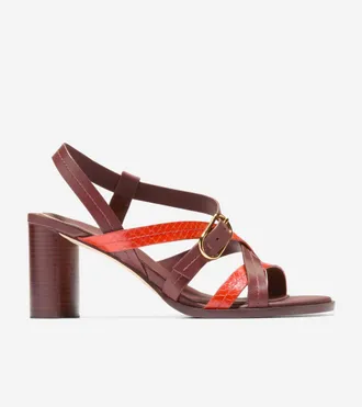 Cole Haan Womens Dillon Heeled Strappy Sandals - Brown Size 10.5
