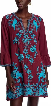 Johnny Was Kikio Ruffle Sleeve Dress In Chocolate Truffle