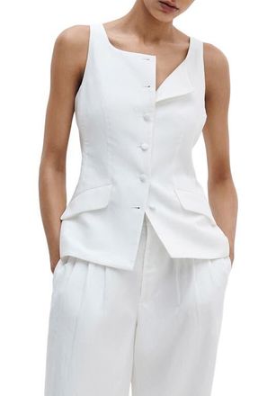 Rag & Bone Lola Boat Neck Vest in White at Nordstrom, Size 10
