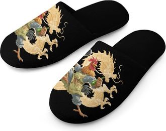 Generic Chinese Kung Fu Cock Rooster Beer Mens Slippers Warm Non-Slip Houes Shose Spa Slipper for Home Bedroom