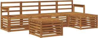 vidaXL Conjunto De Sof&aacute;s De Exterior 6 Uds. Natural Vidaxl