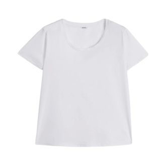 Aspesi T-Shirts, female, White, Size: S Cotton Jersey T-Shirt with Print
