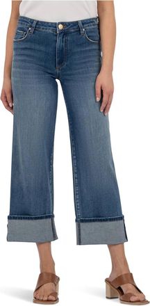 Kut from the Kloth Charlotte High Rise Jeans With 4 Roll Up In Serenity