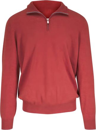 Brunello Cucinelli Polo con zip - Arancione