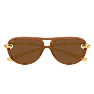 Bottega Veneta Sunglasses, unisex, Yellow, Size: 58 MM Bv1418S Sunglasses