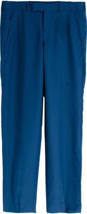 Alexander McQueen Alexander Mcqueen Blue Wool Pleat Detail Trousers Size 30
