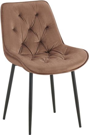 Clp Silla De Comedor Wallace De Terciopelo Marr&oacute;n