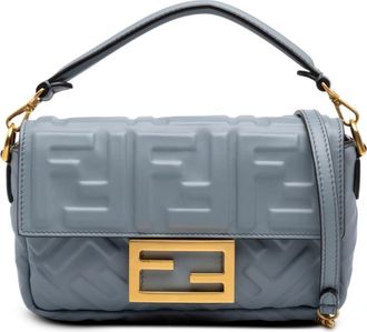 Fendi Pre-owned Fendi Mini Zucca Embossed Leather Baguette Satchel Ladies CTANHQ6X9249L4W5