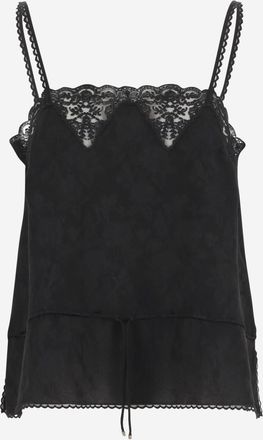 Chlo&eacute; Black Drawstring Camisole Top