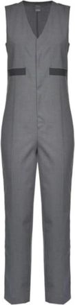 Pinko Wollen Fresco Jumpsuit - Dames - Jumpsuits - Grijs - L - Wol - Jumpsuits & Playsuits