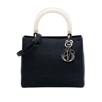 Dior Pre-owned Lady Dior - Dames - Vintage Handtas - Blauw - ONE Size - Nylon - Vintage