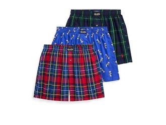 Polo Ralph Lauren Holiday Woven Gift Sets Mens Underwear Bistro Plaid/Heritage Royal /Classic Gordon : LG, Cotton