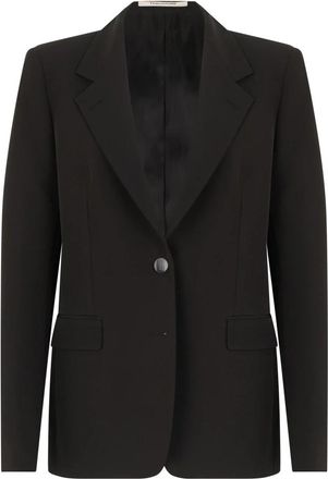 Tagliatore 0205 Single-breasted Blazer - Dames - Blazers - Zwart - L - Leer - Jassen