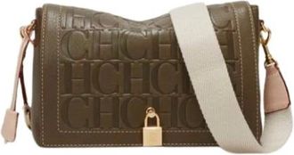 Carolina Herrera Cross Body Bags, female, Green, Size: ONE SIZE Andy Locked Crossbody