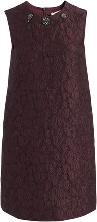 Max Mara Princesse Jurk - Dames - Korte kleedjes - Paars - 2XS - Katoen - Kleedjes