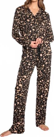 PJ Salvage Pj Set In Black Cheetah
