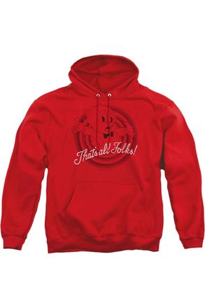 Gildan Looney Tunes Thats All Folks Adult Pull Over Hoodie / Hooded Sweatshirt