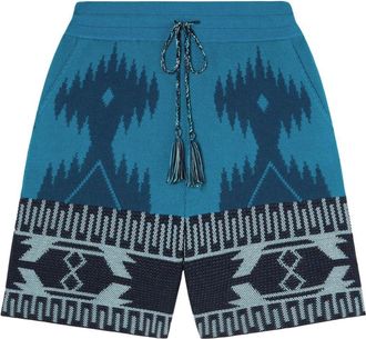 Alanui Icon Piquet Bermuda shorts - men - Cotton - M - Blue
