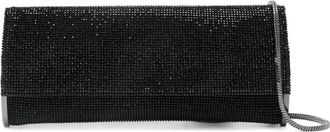 Benedetta Bruzziches crystal-embellished clutch - women - Satin/Mesh/Rhinestone - One Size - Black
