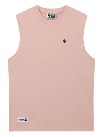 Fingercroxx embroidered-logo sleeveless vest - men - Cotton - L - Pink