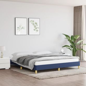 vidaXL Cama Sin Colch&oacute;n Tela Azul 180x200 Cm Vidaxl
