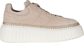 Hogan Gestreepte Sneakers - Dames - Sneakers - Beige - 40 EU - Schoenen