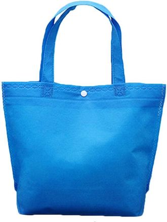 Generic Tote Pouch with Handle, Multi-color Handbag, Reusable Non Woven Fabric Shopping Bag, Large Capacity Grocery Storage Bag(26cm,light blue)