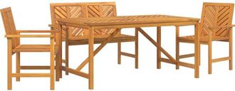 vidaXL Garden Dining Set 4 pcs Brown Solid acacia wood vidaXL
