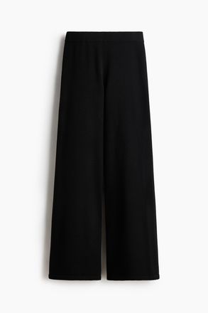 H&M Weite Strickhose - Schwarz