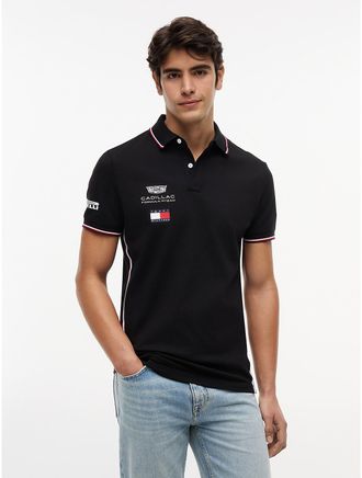 Tommy Hilfiger Mens Tommy x Cadillac F1 Team Replica Polo - Black - XXL