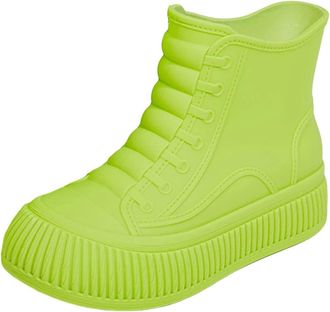 Generic WomenS Rain Boots, Slip On Casual Shoes Short Ankle Boots Outdoor Fashion Casual Shoes Rolling Soft Sensitive Shoes Waterproof Rainy Day Comfortable A