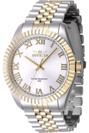 Invicta Specialty 47402 Heren Horloge - Waterdicht - Analoog - Quartz Uurwerk - Roestvrij Staal met zilveren Wijzerplaat -43m