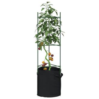 vidaXL Tutores Para Tomates Con Bolsa 4 Uds De Acero Y Pp 116 Cm Vidaxl