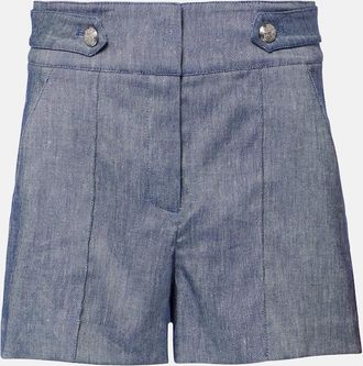 Veronica Beard Runo high-rise linen-blend shorts