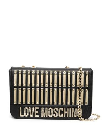 Love Moschino Borsa a spalla con applicazione - Nero