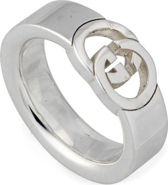 Gucci Interlocking Interlocking G ring in sterling zilver - Dames - Ringen - Grijs - 54 MM - Accessoires