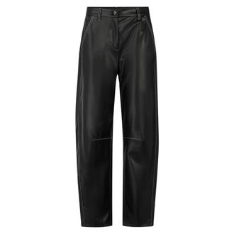 Marc Cain O-Shape Broeken Ruma - Dames - Leren Broeken - Zwart - XL - Polyester - Broeken