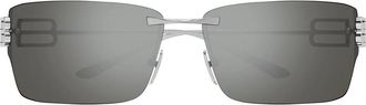 Balenciaga Sunglasses Bb0485 Sa 003 Ruthenium/Silver Unisex