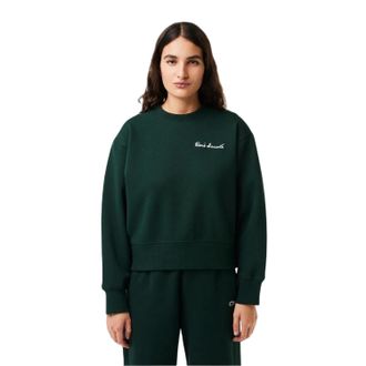 Lacoste Dames/Dames Belettering Relaxed Fit Sweatshirt (Groen)