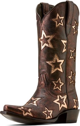 Ariat Womens Hazen Star X Toe Western Boots in Bronze Dream, B Medium Width, Size 7.5, by Ariat