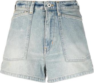 Kenzo Blauwe Denim Casual Shorts - Dames - Denim shorts - Blauw - W26 - Denim - Korte Broeken